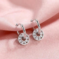 Sterling Silver Crystal Huggie Hoop Earrings