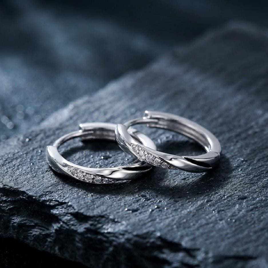 Elegant Crystal Huggie Hoop Earrings in Sterling Silver