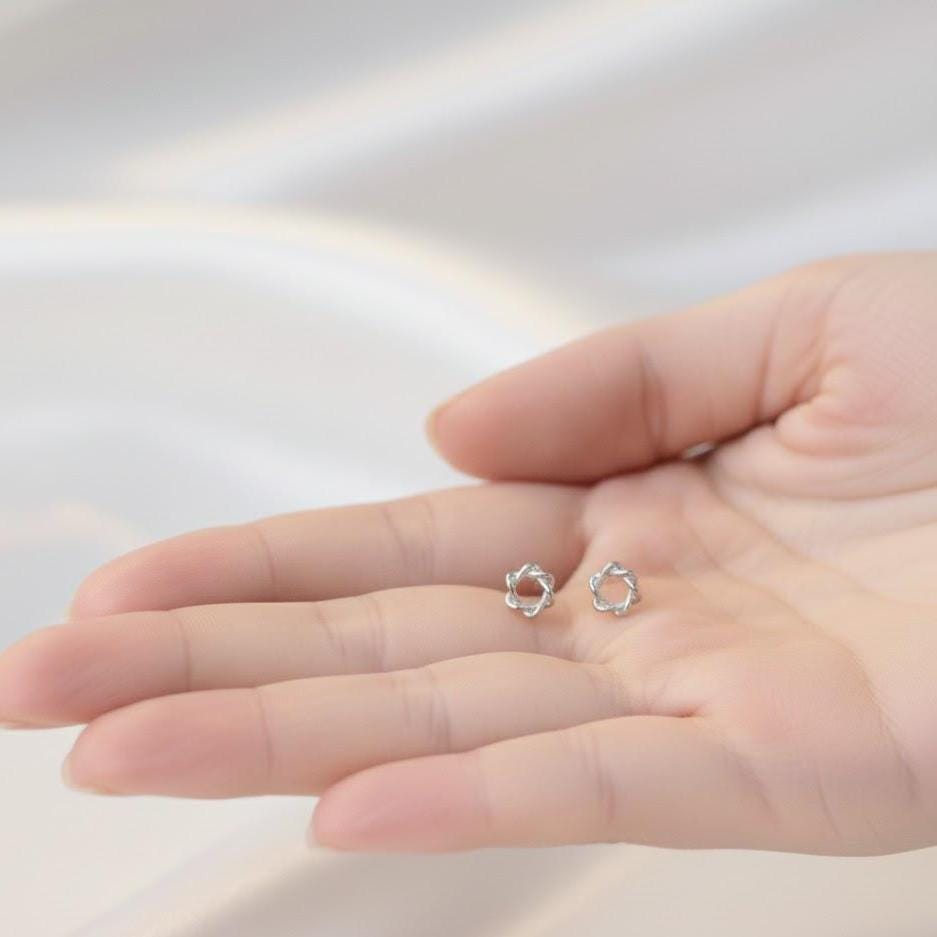 Sterling Silver Star Stud Earrings