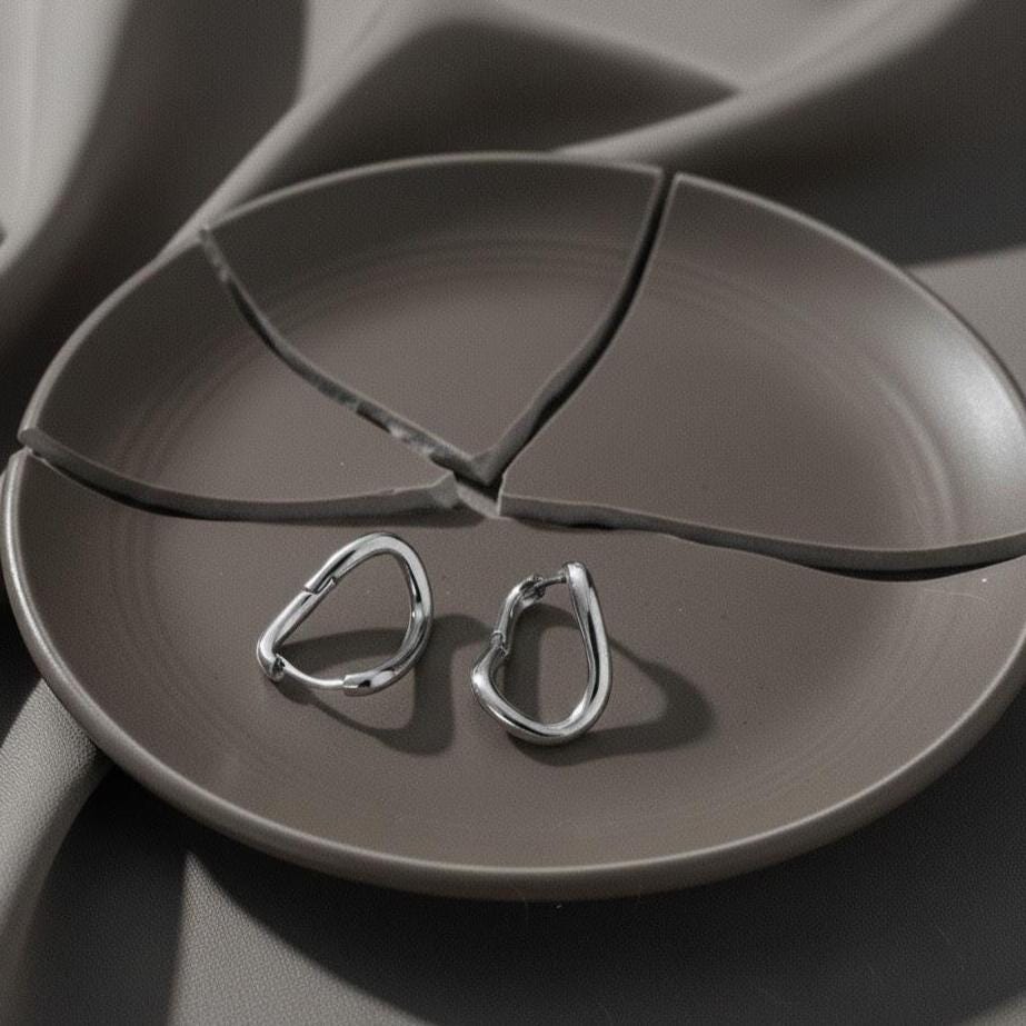 Sterling Silver Twisted Hoop Earrings