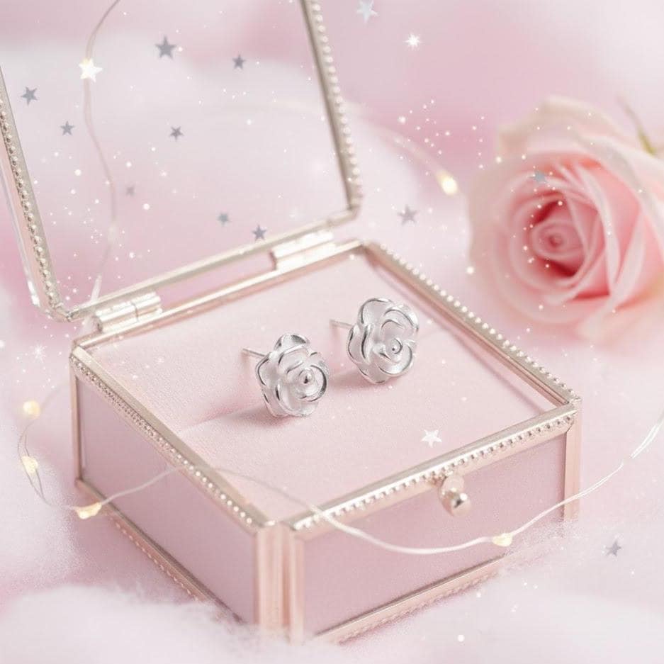 Sterling Silver Flower Stud Earrings