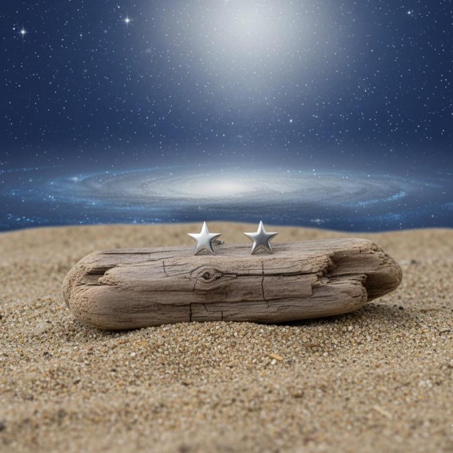 Sterling Silver Star Stud Earrings