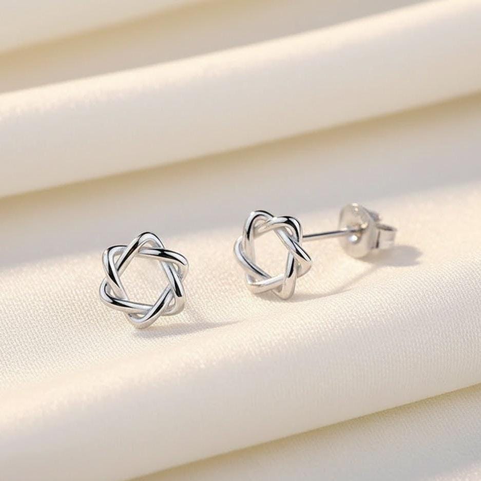 Sterling Silver Star Stud Earrings