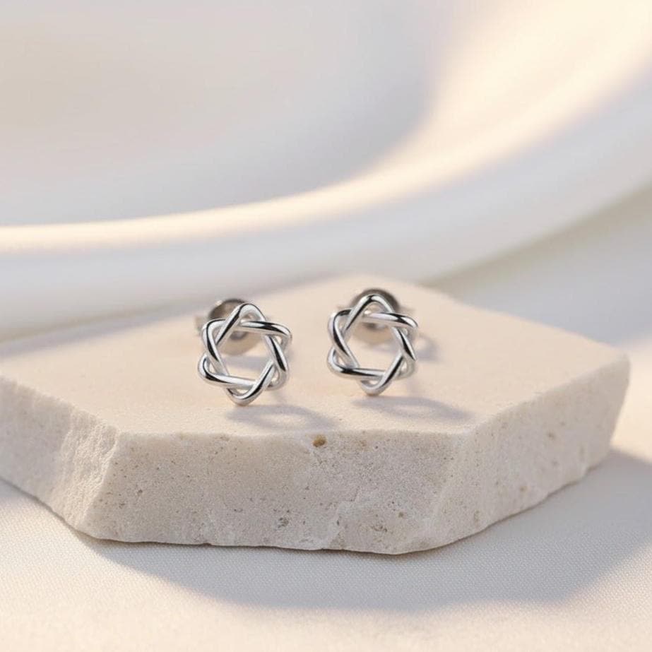 Sterling Silver Star Stud Earrings