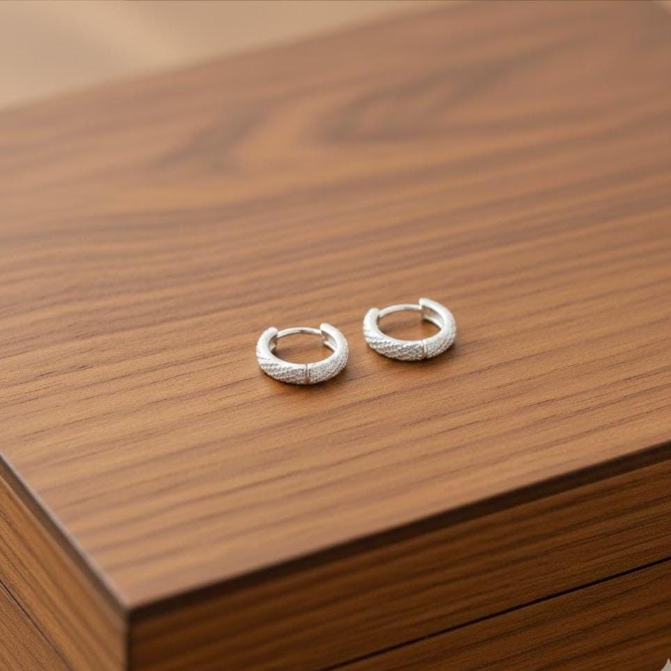 Sterling Silver Twist Hoop Earrings