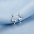 Sterling Silver Snake Studs Earrings